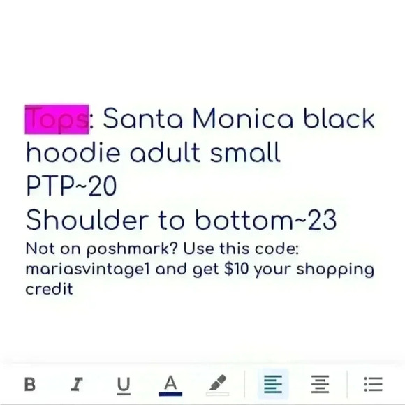 santa monica black hoodie labeled adults small may fit youth xl - Picture 5 of 5